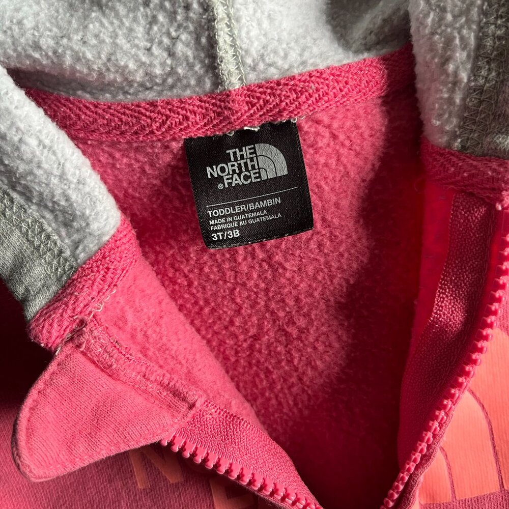 The North Face pink and gray hoodie 3T - Picture 3 of 7